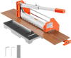 VEVOR 12 inch Vinyl Floor Cutter, 16mm Thick Laminate Flooring Cutter with Upgraded Labor-Saving Aluminum-Alloy Lever, Telescoping Support Plate, Cuts Engineered Wood, LVT, VCT, SPC, LVP, WPC