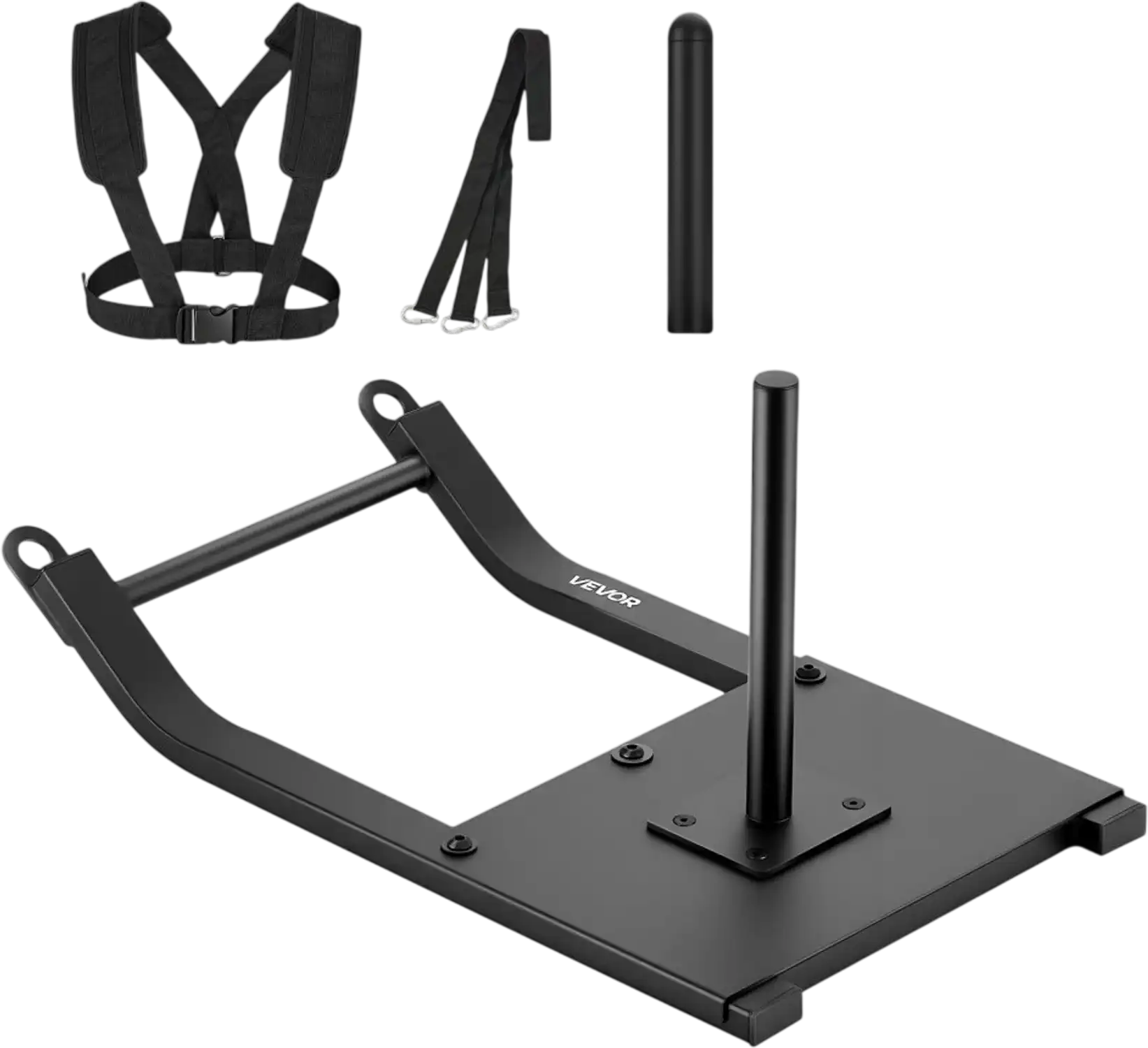 Vevor Weight Sled Steel Power Sled Fitness Strength Training Black New