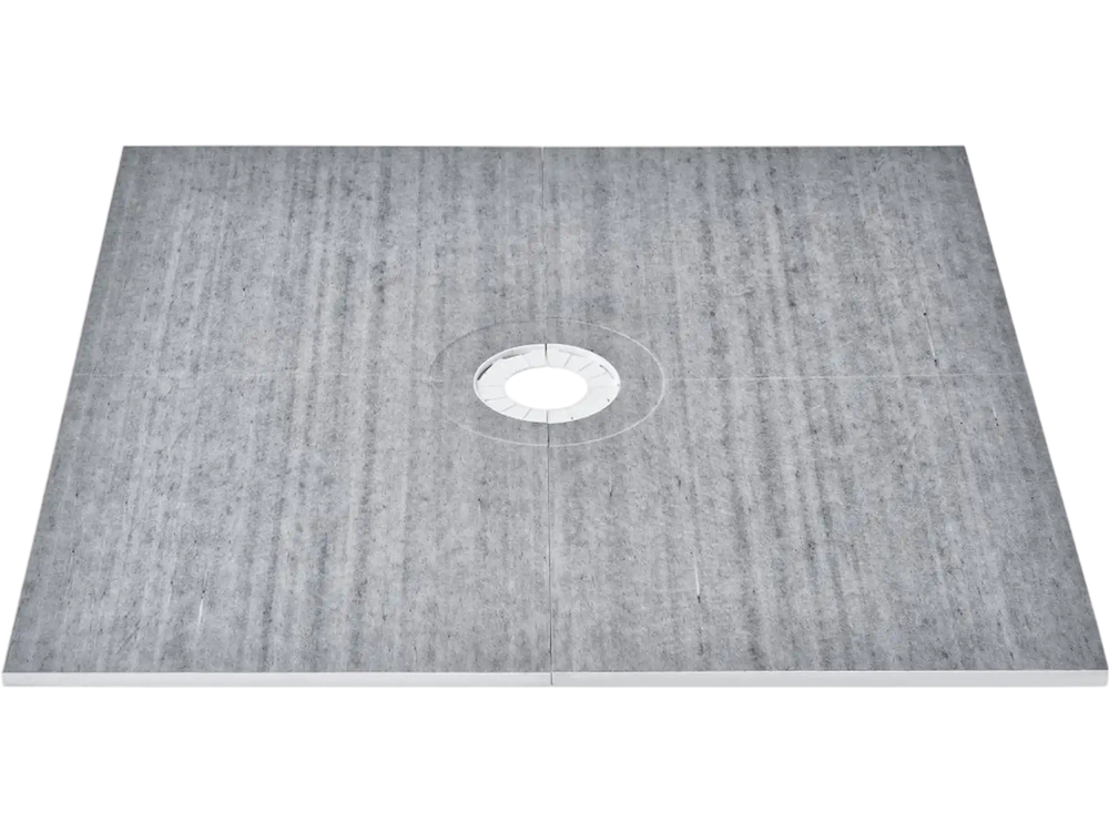 VEVOR Shower Curb Kit, 72"x72" Shower Pan Kit with 6.3" Central Drain, Lightweight EPS Shower Installation Kits with 2 Waterproof Cloths, Shower Pan Slope Sticks Fit for Bathroom