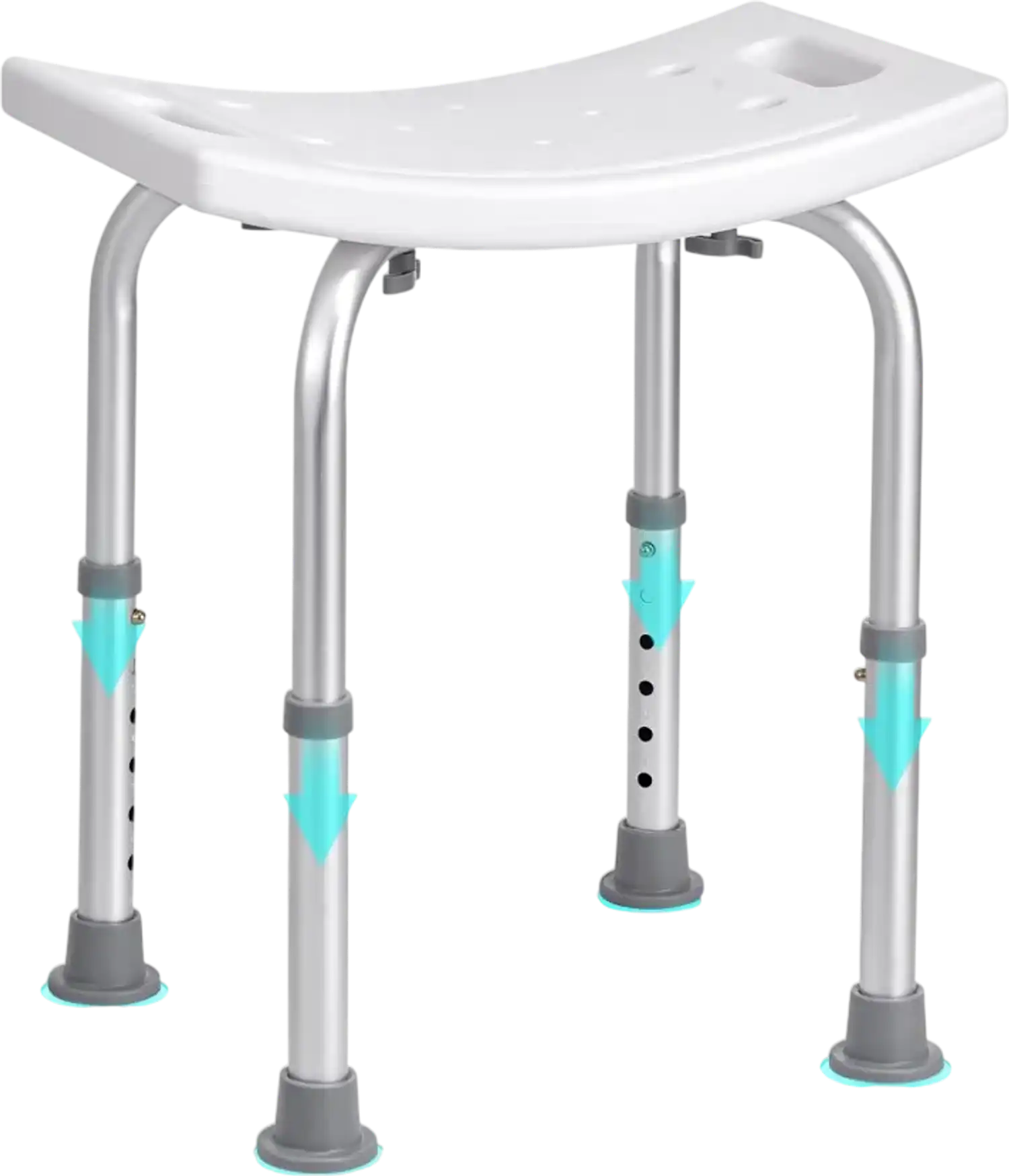Vevor Shower Chair Adjustable Height Bath Stool with Built-In Handles New