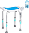 VEVOR Shower Chair, Adjustable Height Shower Stool, Shower Seat for Inside Shower or Tub, Non-Slip Bench Bathtub Stool Seat for Elderly Disabled Handicap, 350 LBS Capacity