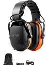 VEVOR Safety Earmuffs, Electronic Ear Muffs with 5.1 Bluetooth Technology Ear Protector, Noise Reduction Headphone NRR23dB, Hearing Protection Earmuffs for Shooting, Manufacturing and Lawn Mowing