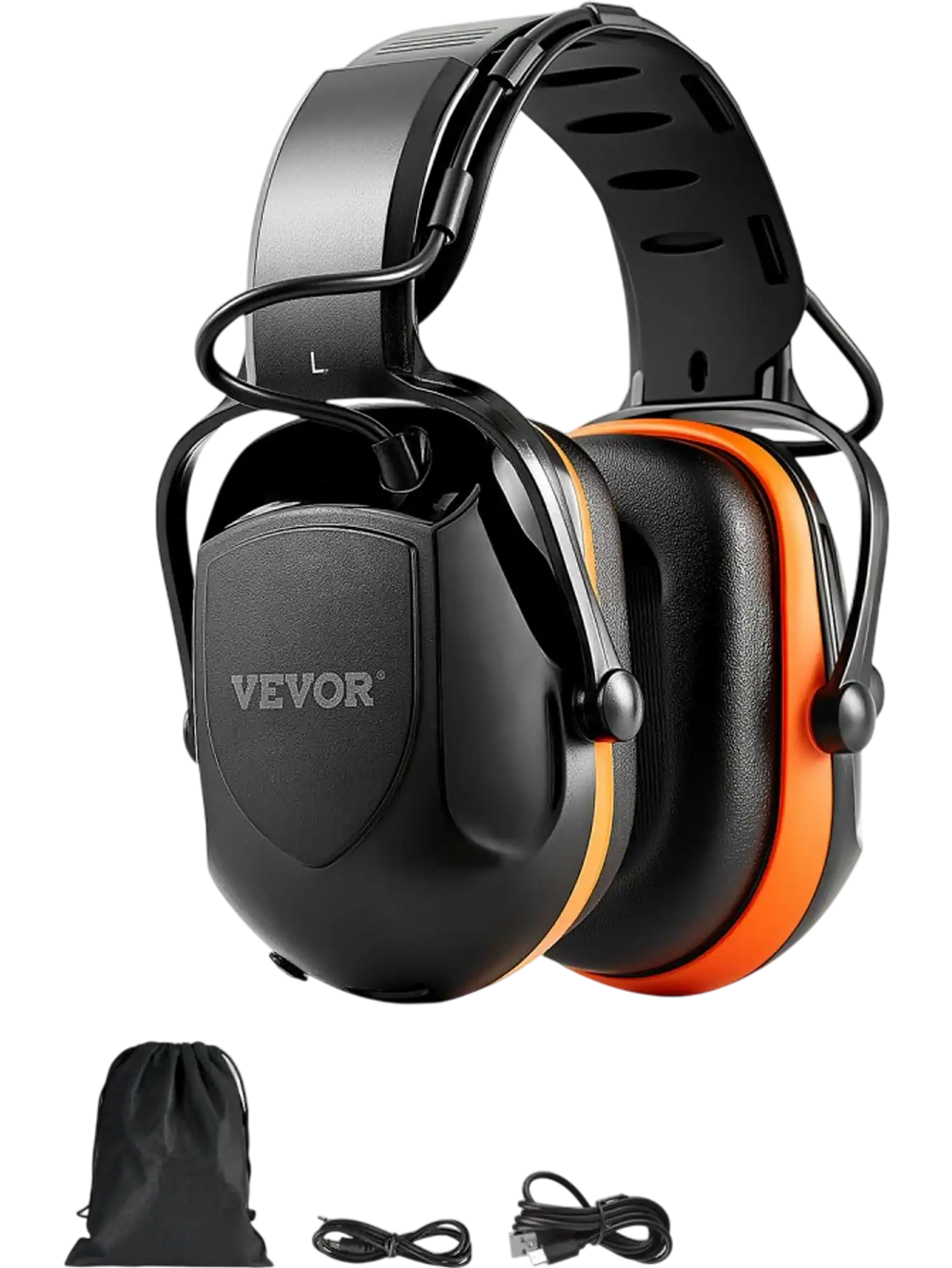 VEVOR Safety Earmuffs, Electronic Ear Muffs with 5.1 Bluetooth Technology Ear Protector, Noise Reduction Headphone NRR23dB, Hearing Protection Earmuffs for Shooting, Manufacturing and Lawn Mowing