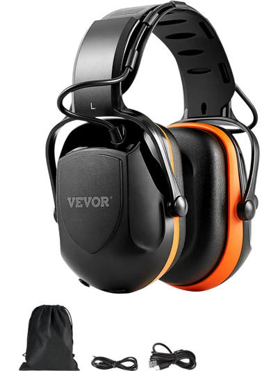 Vevor Safety Earmuffs Bluetooth Hearing Protection New