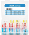 VEVOR Heat Shrink Butt Connectors, 330PCS, Waterproof Solder Seal Wire Connectors Kit, Electrical Terminals Insulated Solderless Wiring, 4 Colors 4 Sizes 26-10 AWG, for Industrial Marine Automotive