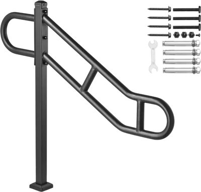 VEVOR Single Post Handrail for Outdoor 1-3 Steps, 40.5