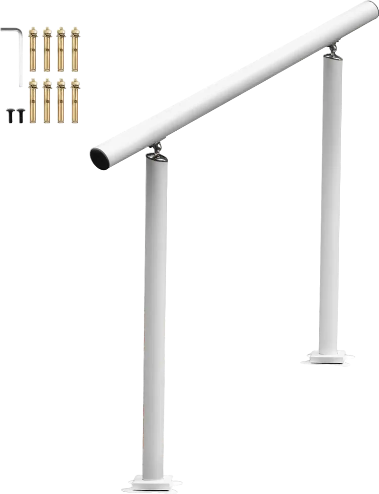 Vevor Stair Railing 3' Adjustable White Outdoor Handrail New
