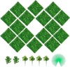 VEVOR Artificial Boxwood Panels, 16 PCS 20\"x20\" Boxwood Hedge Wall Panels, PE Artificial Grass Backdrop Wall 1.6\", Privacy Hedge Screen for Decoration of Outdoor, Indoor, Garden, Fence, and Backyar