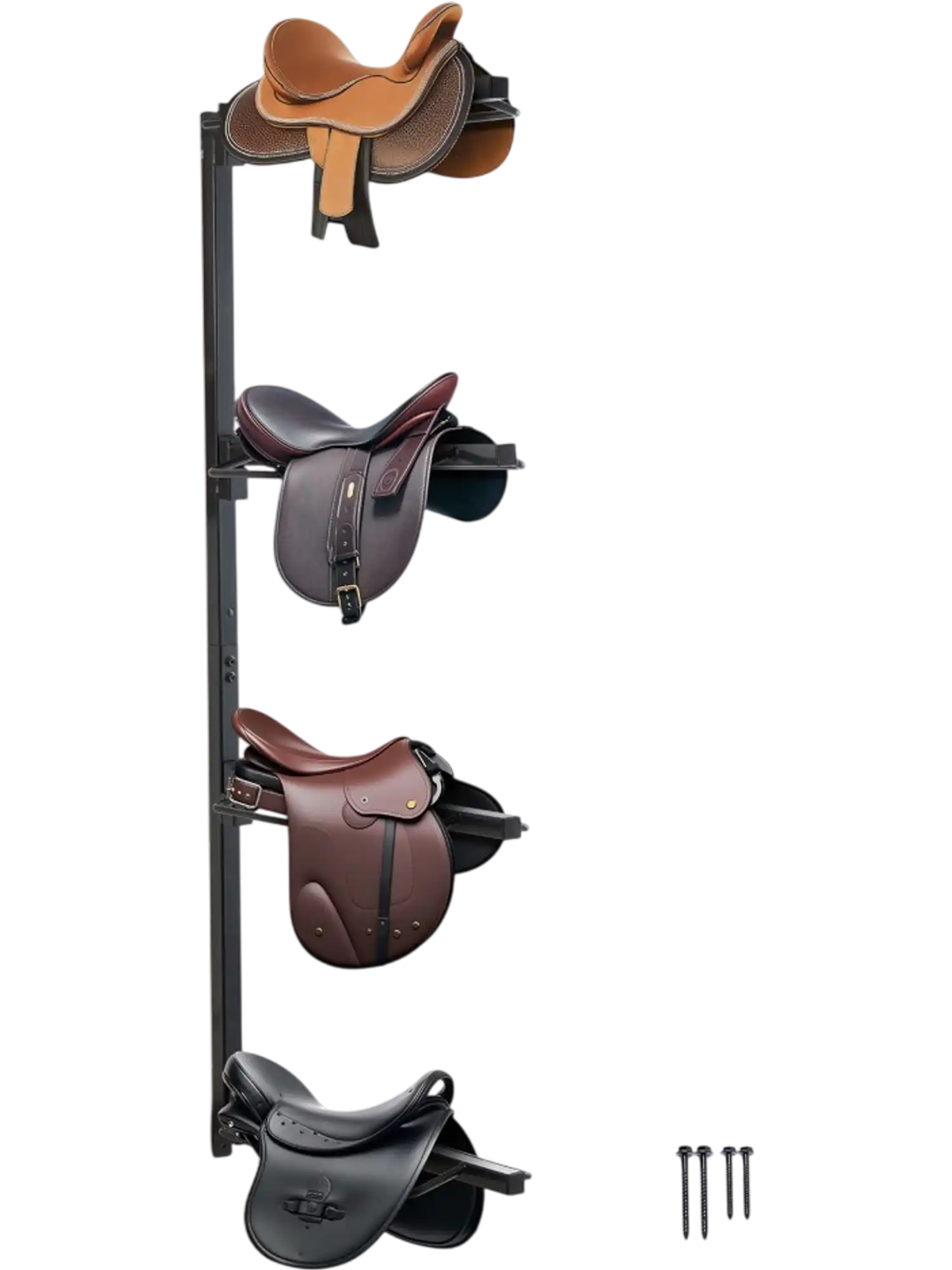 Vevor Saddle Rack 4-Tier Wall Mount Horse Saddle Storage Holder New
