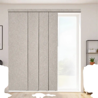 VEVOR Panel Track Blinds, Extendable Track from 45.8 in to 86 in W, Trimmable Panel Curtains Up to 96 in H, Vertical Blackout Panel Blinds for Sliding Doors, Patio Doors, Room Divider, Windows, Brown