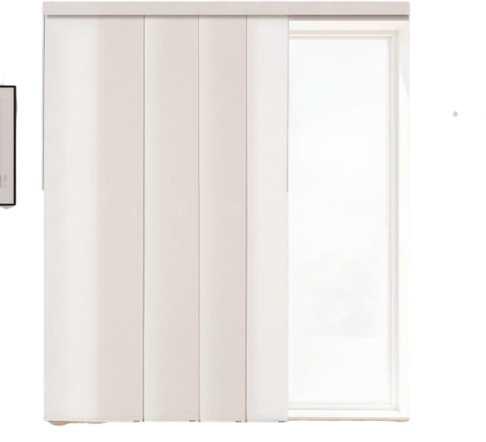 Vevor Panel Track Blinds Light Brown Extendable 45.8