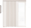 VEVOR Panel Track Blinds, Extendable Track from 45.8 in to 86 in W, Trimmable Panel Curtains Up to 96 in H, Adjustable Vertical Panel Blinds for Sliding Doors, Patio Doors, Room Divider, Light Brown