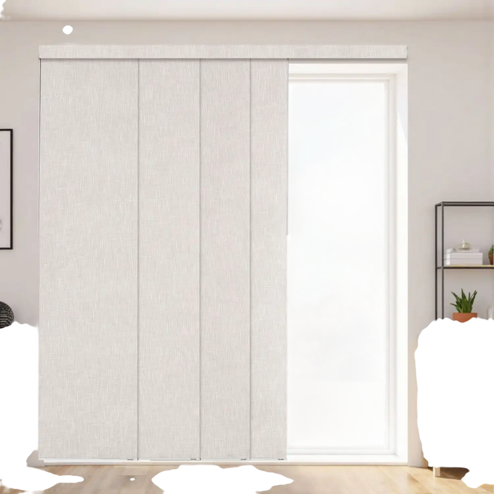 VEVOR Panel Track Blinds, Extendable Track from 45.8 in to 86 in W, Trimmable Panel Curtains Up to 96 in H, Vertical Blackout Panel Blinds for Sliding Doors, Patio Doors, Room Divider, Light Gray