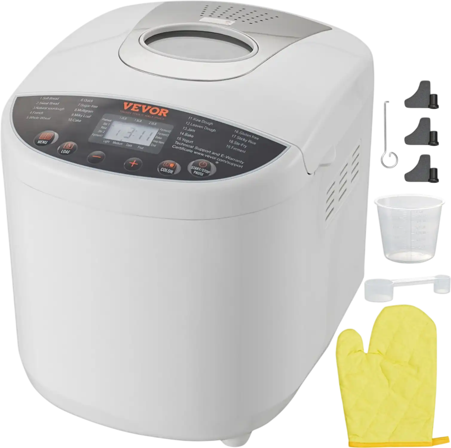 Vevor Bread Maker 19-in-1 2 lb Automatic Bread Machine White New