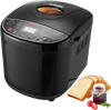 VEVOR Bread Maker, 19-in-1 2LB Dough Machine, Nonstick Ceramic Pan Automatic Breadmaker with Gluten Free Setting, Whole Wheat Bread Making, Digital, Programmable, 3 Loaf Sizes, 3 Crust Colors