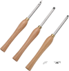 VEVOR Wood Lathe Chisel Set, 3 PCS Woodworking Turning Tools, Includes Square, Round, Diamond Carbide Blades, 7.87" Comfortable Grip Handles, Wood Chisel Set with Wooden Box For Turning Pens or Small