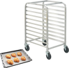 VEVOR Bun Pan Rack, 10-Tier Commercial Bakery Racks with Brake Wheels, Aluminum Racking Trolley Storage for Half & Full Sheet, Speed Rack For Kitchen Home, Bread Baking Equipment, 26"L x 20.3"W x 39"H