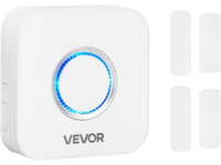 VEVOR Door Chime, DC 12V, Wireless Door Open Contact Sensor Alarm Chime with 656 ft Range, 58 Chimes & 5 Adjustable Volume, Doors Ringer Alert for Business, Store, Home, Office When Entering