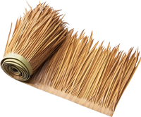 VEVOR Artificial Thatch Grass Roof, 1.3 x 32.8 ft Mexican Style Tiki Bar Hut Skirt Thatch Roofing Roll, Waterproof & Fire-Resistant, Palapa Duck Blind Grass for Patio Pool Beach Hawaiian Party Décor