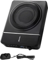 VEVOR 8" 240W Underseat Car Subwoofer, 120W RMS Rated Power Slim Powered Car Subwoofers Under the Seat, Low Profile Audio Sub Built-in Amplifier, High/Low Level Input & Volume Controller for SUVs, Car, Truck, RV
