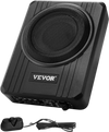 VEVOR 8" 400W Underseat Car Subwoofer, Slim Powered Car Subwoofers Under the Seat, Low Profile Audio Sub Built-in Amplifier, High/Low Level Input & Volume Controller for SUVs, Car, Truck, RV