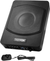 VEVOR 10" 240W Underseat Car Subwoofer, Slim Powered Car Subwoofers Under the Seat, Low Profile Audio Sub Built-in Amplifier, High/Low Level Input & Volume Controller for SUVs, Car, Truck, RV