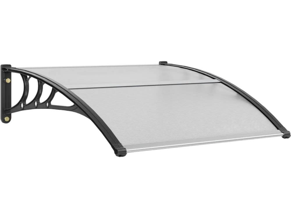 VEVOR Window Door Awning Canopy 40" x 40", UPF 50+ Polycarbonate Entry Door Outdoor Window Awning Exterior, Front Door Overhang Awning for Sun Shutter, UV, Rain, Snow Protection, Hollow Sheet