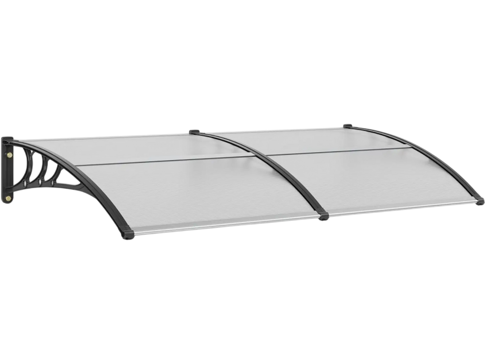 VEVOR Window Door Awning Canopy 40" x 80", UPF 50+ Polycarbonate Entry Door Outdoor Window Awning Exterior, Front Door Overhang Awning for Sun Shutter, UV, Rain, Snow Protection, Hollow Sheet