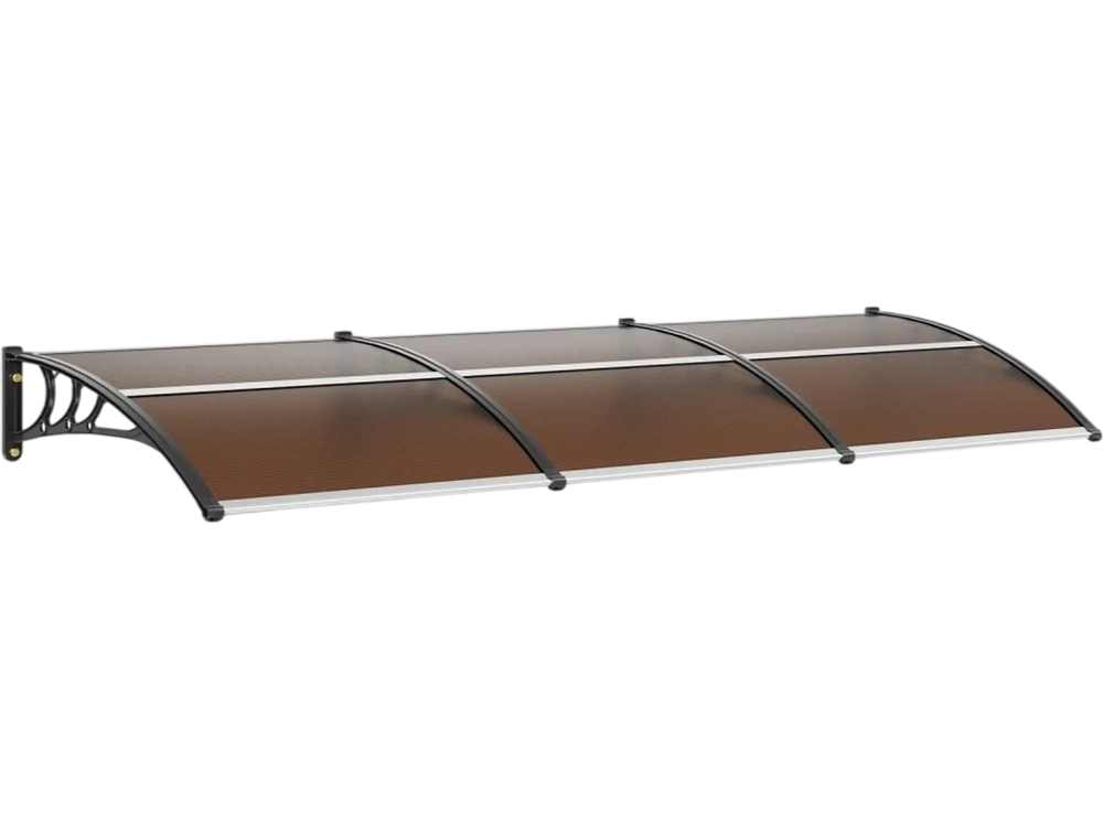 VEVOR Window Door Awning Canopy 40" x 120", UPF 50+ Polycarbonate Entry Door Outdoor Window Awning Exterior, Front Door Overhang Awning for Sun Shutter, UV, Rain, Snow Protection, Hollow Sheet