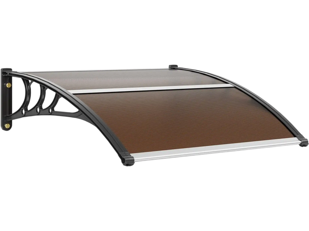 VEVOR Window Door Awning Canopy 40" x 40", UPF 50+ Polycarbonate Entry Door Outdoor Window Awning Exterior, Front Door Overhang Awning for Sun Shutter, UV, Rain, Snow Protection, Hollow Sheet