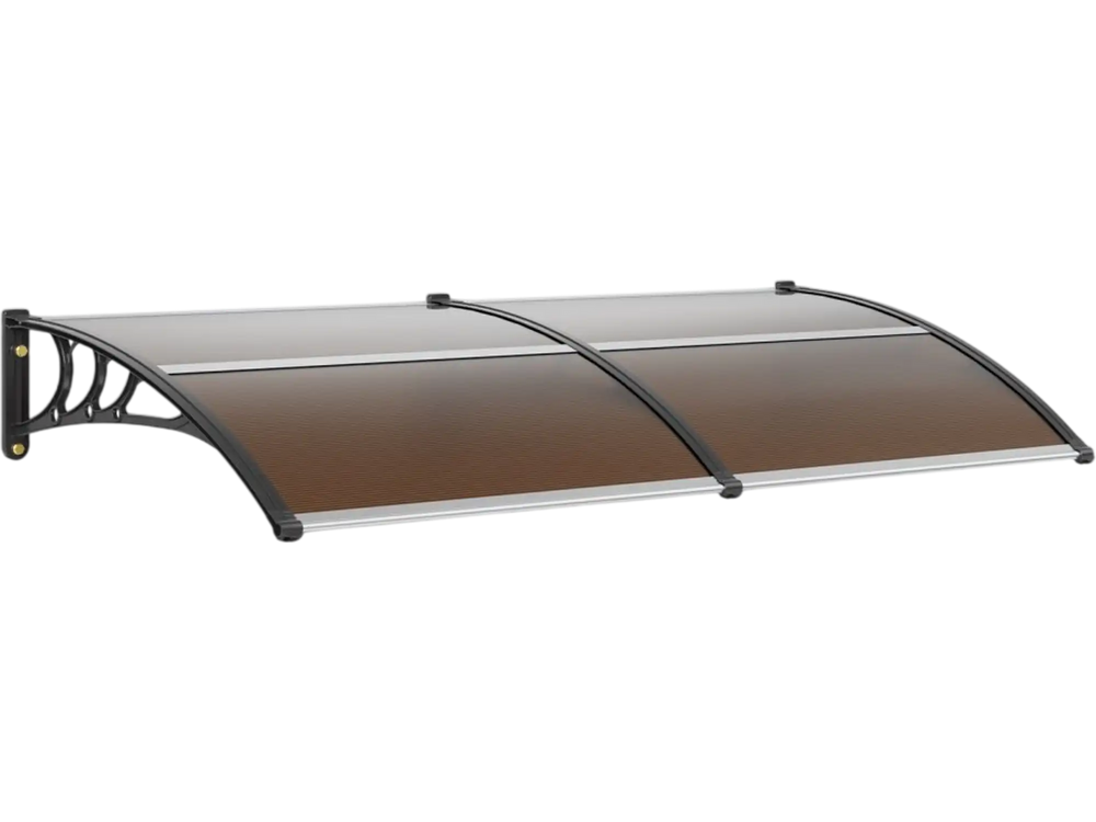 VEVOR Window Door Awning Canopy 80" x 40", UPF 50+ Polycarbonate Entry Door Outdoor Window Awning Exterior, Front Door Overhang Awning for Sun Shutter, UV, Rain, Snow Protection, Hollow Sheet