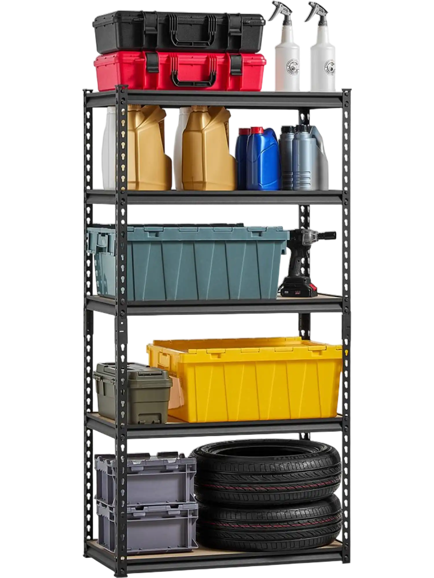 Vevor Garage Shelving 5-Tier Adjustable Metal Storage Shelves 16