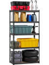 VEVOR Storage Shelves, 2000 lbs, 5 Tier Garage Storage Shelving, 16" D x 32" W x 62.8" H Adjustable Metal Shelves for Garage Shelves Utility Rack Shelf, Ideal for Kitchen, Warehouse, Basement, Black