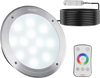 VEVOR 12V LED Pool Illumination, 10" Diameter 40W, Multi-Color RGBW, Submersible Light for Pools & Spas, Includes 50 FT Cable & Remote, Suitable for 10" Wet Niches, IP68