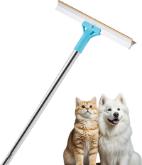 VEVOR Pet Hair Carpet Rake, 35.83-55.51 in Adjustable Long Handle Pet Hair Removal Broom, Reusable Advanced Lint Remover Scraper Dog Cat Fur Cleaning, for Carpet Rugs Mats Couch Furniture Cat Tree