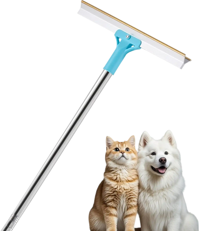 VEVOR Pet Hair Carpet Rake, 35.83-55.51 in Adjustable Long Handle Pet Hair Removal Broom, Reusable Advanced Lint Remover Scraper Dog Cat Fur Cleaning, for Carpet Rugs Mats Couch Furniture Cat Tree