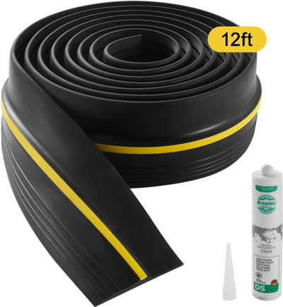 Vevor Garage Door Threshold Seal Strip 12' Waterproof PVC Bottom Weatherproof Black New