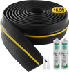 VEVOR Garage Door Threshold Seal Strip, 16.5 FT Universal Garage Door Floor Seal Strip with Adhesive, Garage Door Bottom Weatherproof Strip, Upgraded Thick PVC DIY Weather Stripping Replacement, Black