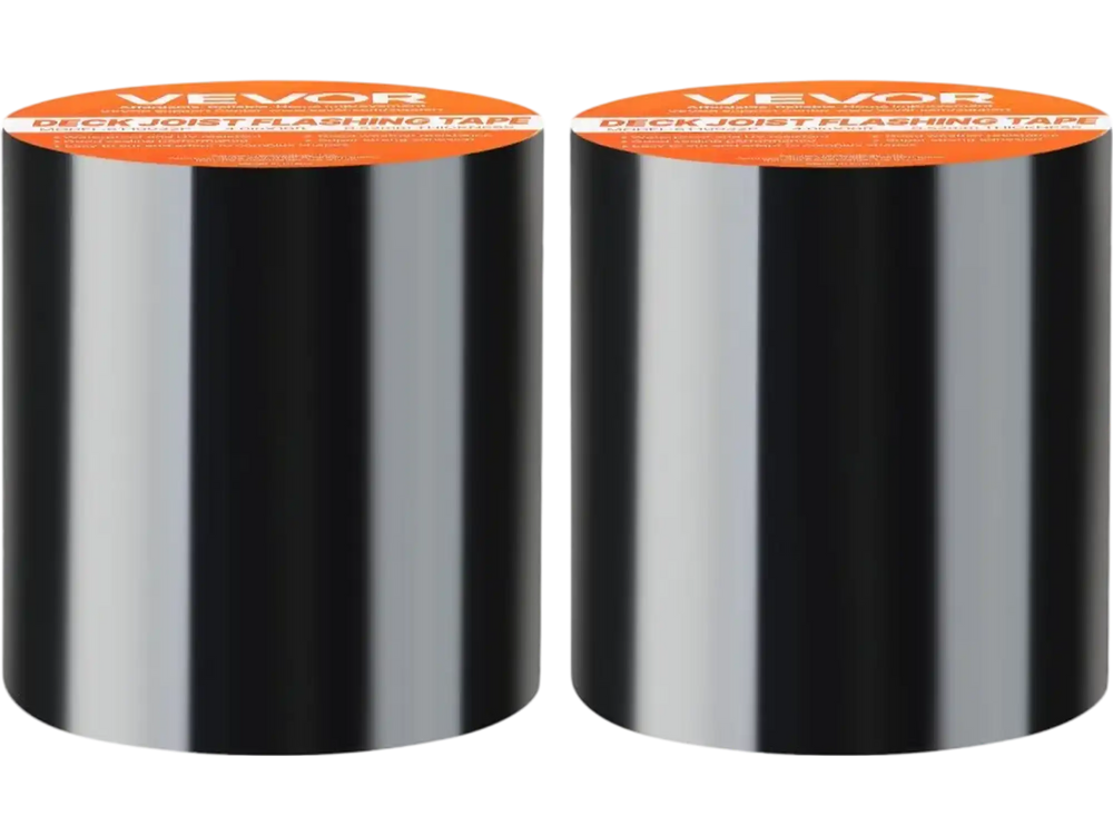VEVOR Waterproof Patch and Seal Tape, 4 inch x 10 ft, Pack of 2, Weather-Resistant Waterproof Tape for Leaks and Repairs, Peel and Stick Easy Indoor and Outdoor Use for Roof, Wall, and Pipe, Black