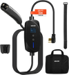 VEVOR Level 2 Tesla Charger, 32 Amp Adjustable Current, 240V Portable Home Electric Car EV Charger with 25 ft Charging Cable, NEMA 14-50P Plug, LCD Display, NACS Connector, for Tesla Model Y/X/3/S