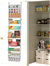 VEVOR Over the Door Pantry Organizer, 10-Tier Pantry Organization and Storage, Heavy-Duty Steel Hanging Spice Rack, Adjustable Wall Seasoning Shelves, for Home Kitchen Laundry Room Bathroom, White