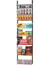 VEVOR Over the Door Pantry Organizer, 8-Tier Pantry Organization and Storage, Heavy-Duty Steel Hanging Spice Rack, Adjustable Wall Seasoning Shelves, for Home Kitchen Laundry Room Bathroom, Black