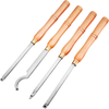 VEVOR Wood Turning Tools for Lathe 4 PCS Set, Carbide Lathe Tools with Diamond Shape, Round, Square Cutters, Turning Lathe Chisels with Comfortable Grip Handles Lathe Tools for Craft DIY Hobbyists
