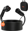 VEVOR EV Charger Extension Cable, 40Amp 40 ft J1772 Extension Cord Compatible with 120V-240V SAE J1772 Electric Vehicle Chargers, Level 1/Level 2 IP66 Heavy Duty Car Charging Cable with Carrying Bag