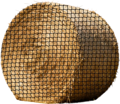 VEVOR Round Bale Hay Net, 5.91 x 5.91 x 5.91 ft, 1.65 inch Holes, PE Material, Knotless Design, with Zip Ties, Needle Shuttle, Repair Twine and Storage Bag, Slow Feeder Round Bale Net for Horses