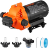 VEVOR RV Water Pressure Diaphragm Pump 3Chambers 110V 3.3GPM 45PSI Adjustable Presssure Fresh Water Pump, Self Priming Sprayer Pump for RV Camper Marine Boat Lawn