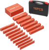 VEVOR Setup Blocks Woodworking Tools, 16-Piece, Precision Height Gauge Block Set, with Clearly Laser Engraved Size Markings and Storage Case, Aluminum Setup Bars for Router and Table Saw Accessories