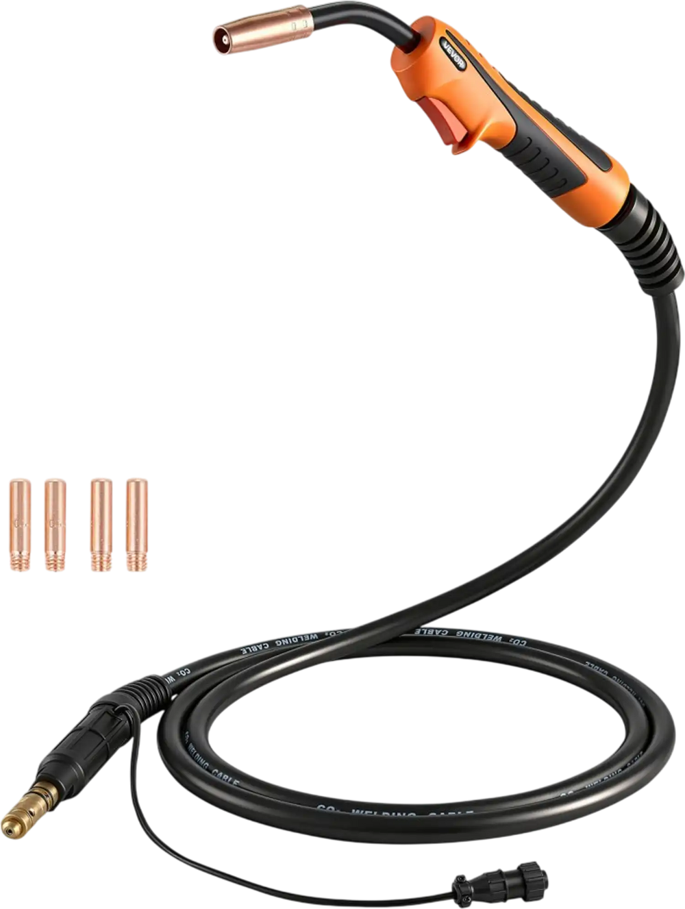 VEVOR 100A MIG Welding Gun with 10FT Cable, Replacement for Lincoln Magnum 100L (K530-6) - with 5PCS Mig Welding Contact Tips