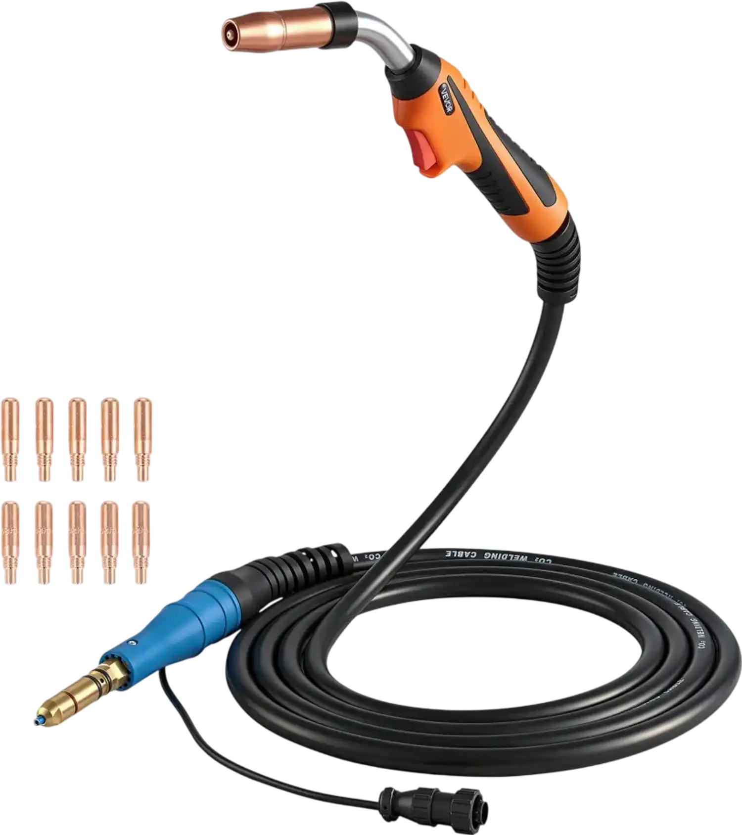 Vevor MIG Welding Gun 250A 15' Replacement for Miller MDX-250 with 11 Contact Tips New