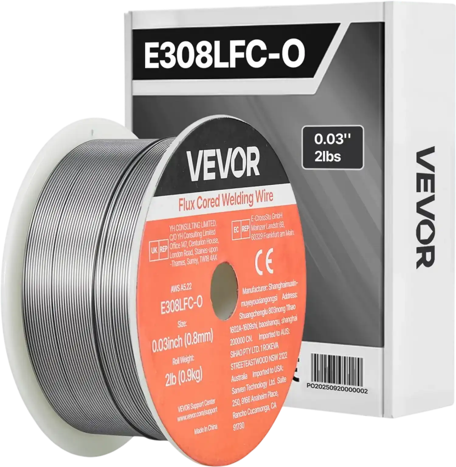 Vevor Welding Wire Gasless Stainless Steel Flux Core MIG 0.03